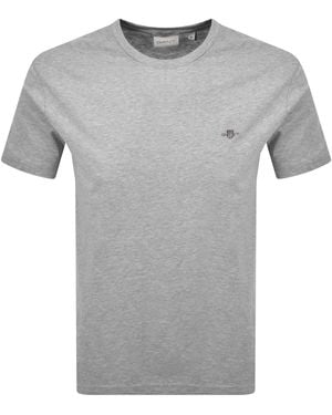GANT Regular Shield T Shirt - Grey