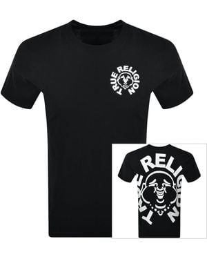 True Religion Buddha Face Logo T Shirt - Black