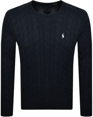 Ralph Lauren Driver Crew Neck Knit Jumper - Blue