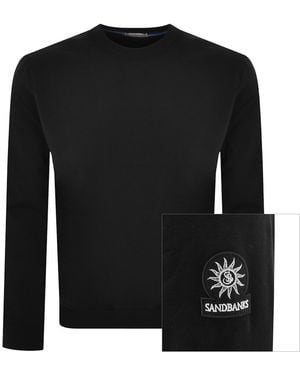 Sandbanks Badge Logo Sweatshirt - Black