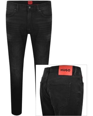 HUGO 734 Extra Slim Jeans Washed - Black