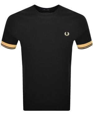 Fred Perry Twin Tipped Cuff T Shirt - Black
