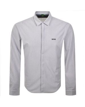 BOSS Boss Long Sleeved Dymova Shirt - Blue