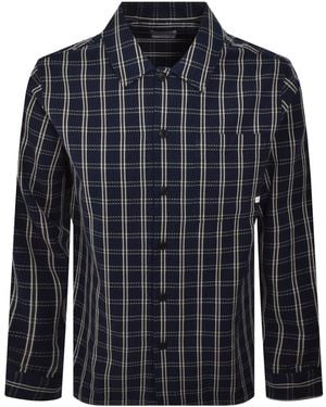 Farah Farah Wallasey Check Overshirt - Blue
