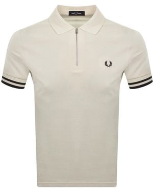 Fred Perry Bold Tipped Polo T Shirt - Natural