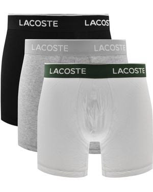 Lacoste Underwear 3 Pack Boxer Briefs - Gray