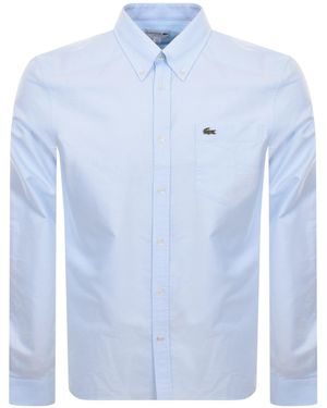 Lacoste Woven Long Sleeved Shirt - Blue
