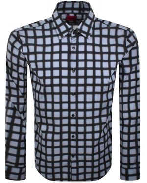 HUGO Long Sleeved Ermo Shirt - Blue
