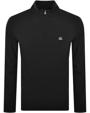 C.P. Company Cp Company Long Sleeve Polo T Shirt - Black