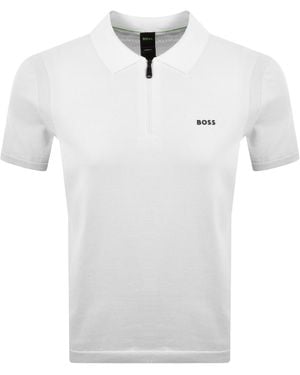 BOSS Boss Ever X Knit Polo Jumper - White