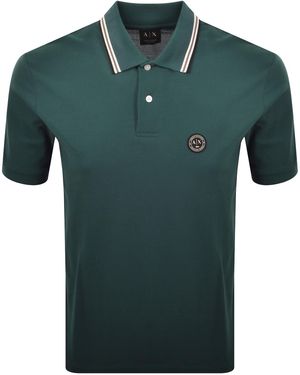 ARMANI EXCHANGE Tipped Polo T Shirt - Green