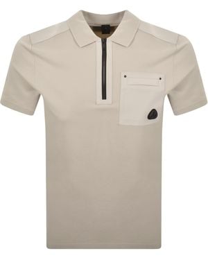 Moose Knuckles Dalon Polo T Shirt - Natural