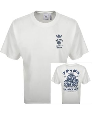 adidas Originals Japan Florals T Shirt Off - White