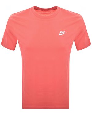 Nike Crew Neck Club T Shirt - Pink