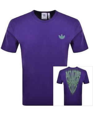 adidas Originals Skeleton Back T Shirt - Purple