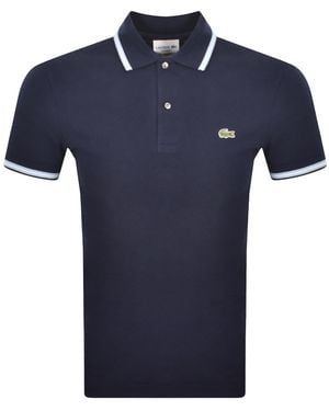 Lacoste Tipped Polo T Shirt - Blue
