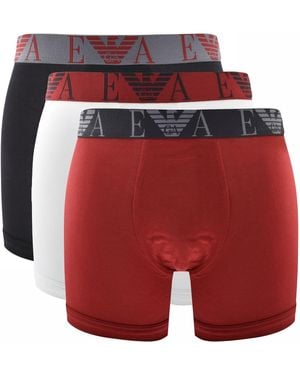 Armani Emporio 3 Pack Boxer Briefs - Red