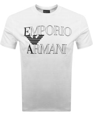 Armani Emporio Logo T Shirt - Grey