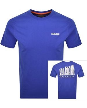 Napapijri S-Guide T Shirt Royal - Blue