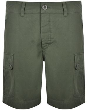 Pretty Green Bostall Cargo Shorts Dark - Green