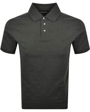 Armani Emporio Short Sleeved Polo T Shirt - Green