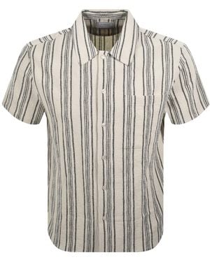 Farah Farah Simon Striped Shirt Ecru - Gray