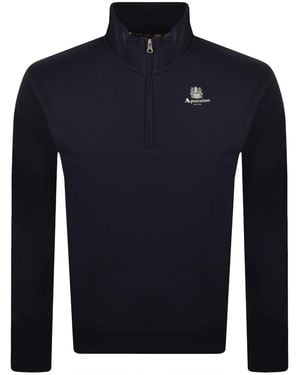 Aquascutum Half Zip Sweatshirt - Blue