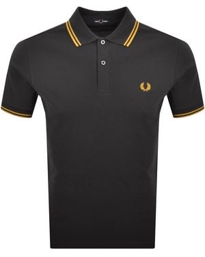 Fred Perry Twin Tipped Polo T Shirt - Black