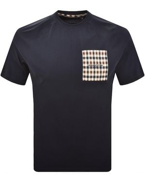 Aquascutum Pocket T Shirt - Blue