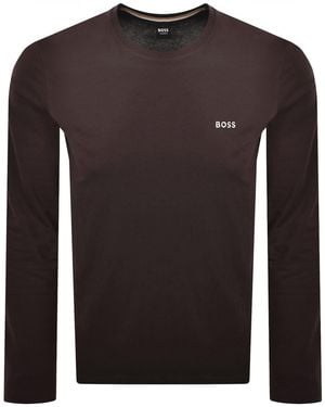 BOSS BUSINESS Boss Mix And Match Long Sleeve T Shirt - Brown