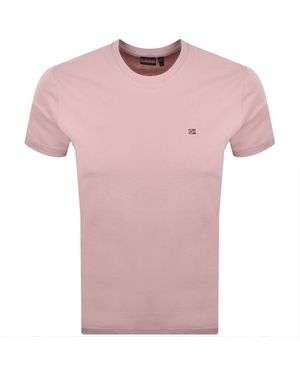 Napapijri Salis Sum Logo T Shirt - Pink