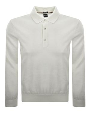 BOSS BUSINESS Boss Lancione Merino Wool Knit Polo - Grey