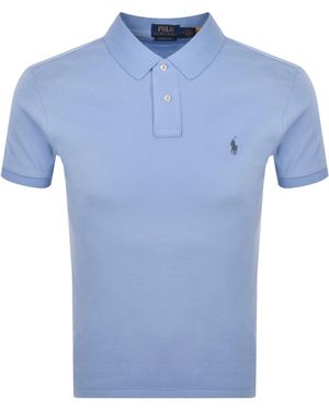 Ralph Lauren Custom Slim Polo T Shirt - Blue