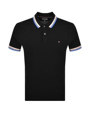 Tommy Hilfiger Contrast Collar Polo T Shirt - Black