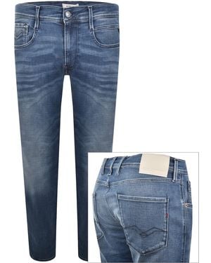 Replay Anbass Hyperflex Slim Fit Jeans Mid Wash - Blue