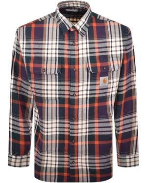 Carhartt Tamblyn Long Sleeve Shirt Check - Red