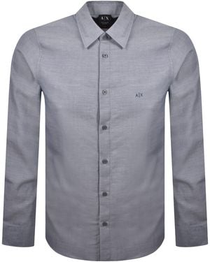 ARMANI EXCHANGE Long Sleeve Shirt - Blue