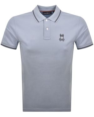 Psycho Bunny Elijah Pique Polo T Shirt - Blue