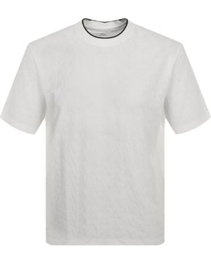 ARMANI EXCHANGE Crew Neck Logo T Shirt Off - White