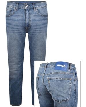HUGO Ash Light Wash Slim Fit Jeans - Blue