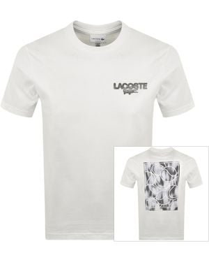 Lacoste Tennis Print T Shirt - White