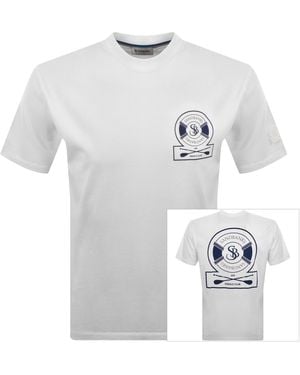Sandbanks Paddle Club Logo T Shirt - White