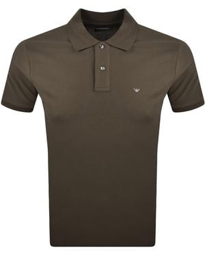 Armani Emporio Short Sleeved Polo T Shirt - Green