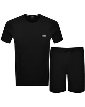 BOSS BUSINESS Boss Mix And Match Waffle Short Set - Black