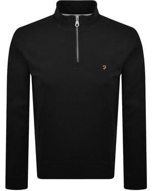 Farah Farah Arnold Quarter Zip Sweatshirt - Black
