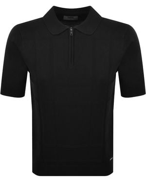 Luke 1977 Elgin Knit Check Polo - Black