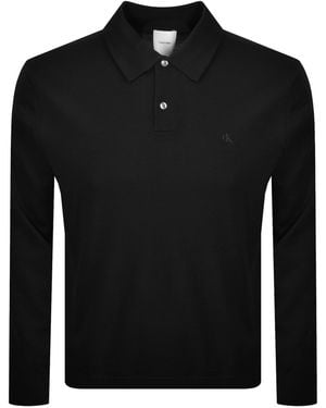 Calvin Klein Knit Polo T Shirt - Black