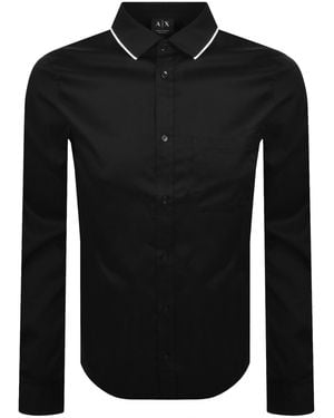 ARMANI EXCHANGE Long Sleeve Shirt - Black