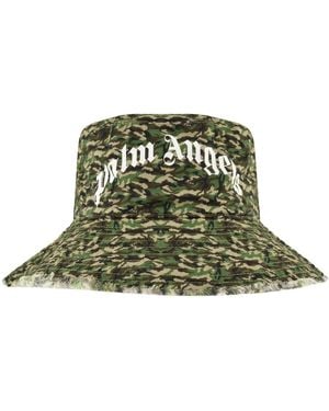Palm Angels Camo Fisherman Hat - Green