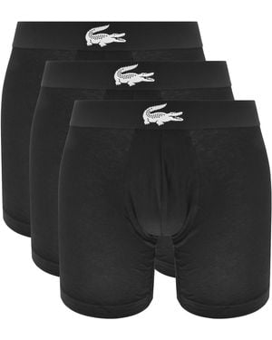 Lacoste Underwear 3 Pack Boxer Briefs - Black